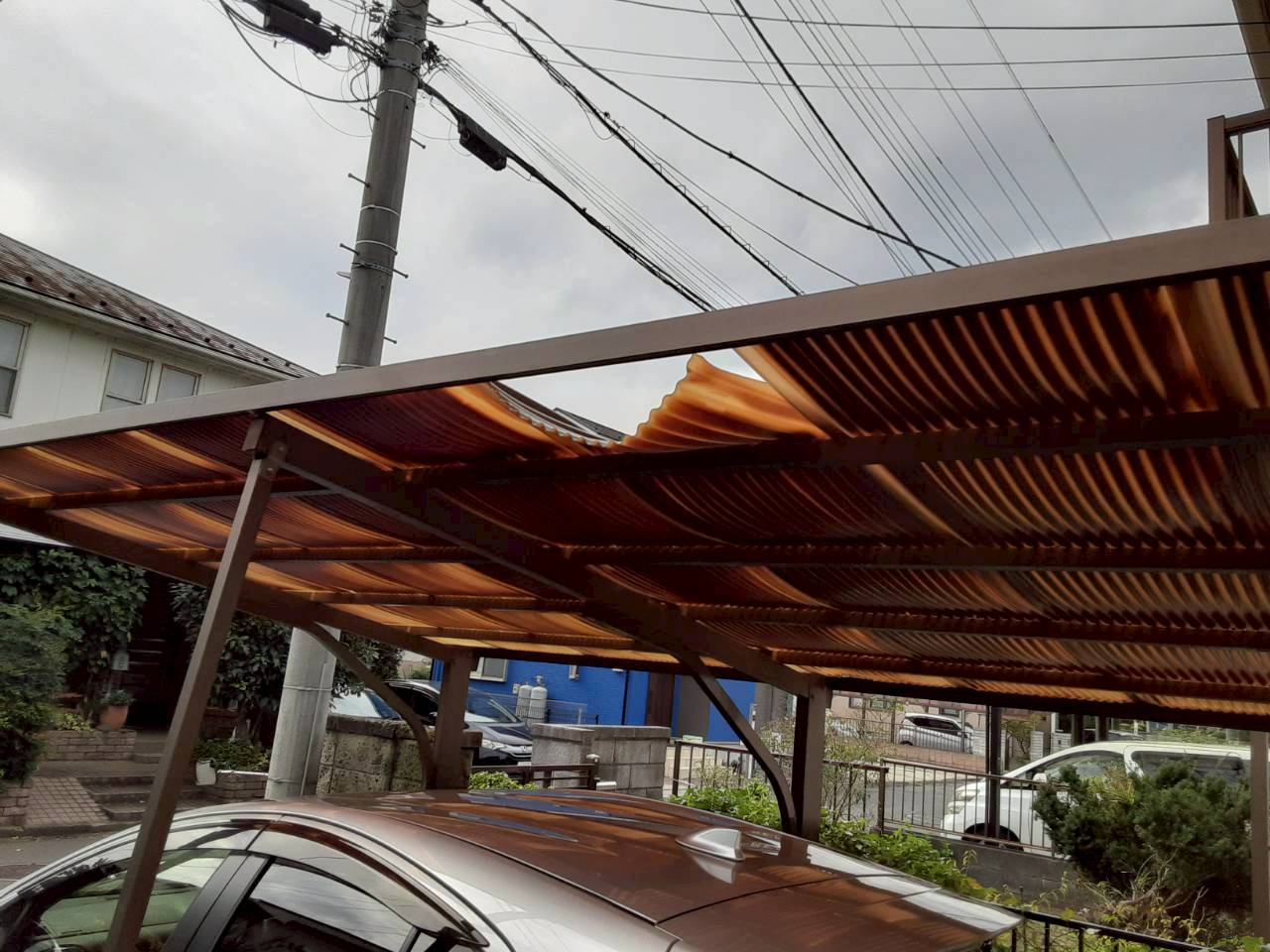 屋根裏側から見たたわみ